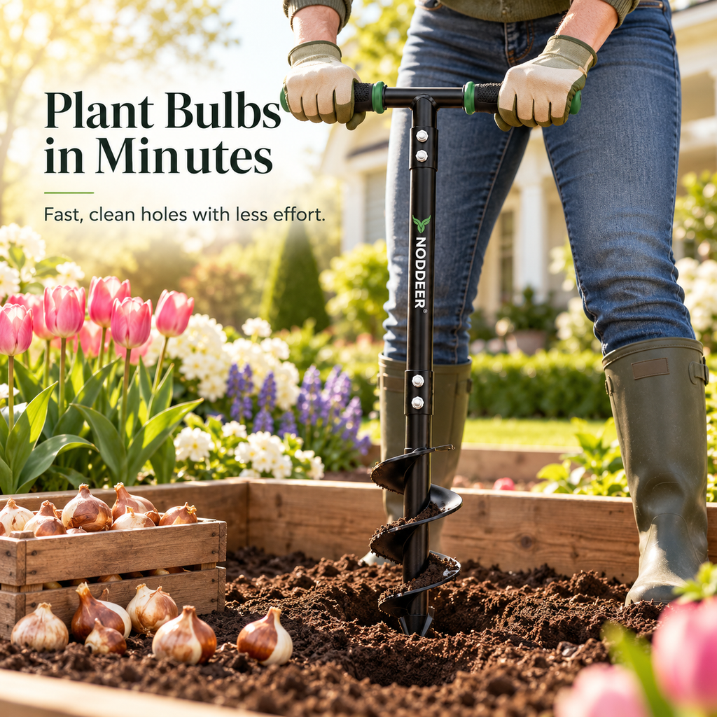 NODDEER® TwistAuger Garden Drill Planter & Bulb Hole Digger