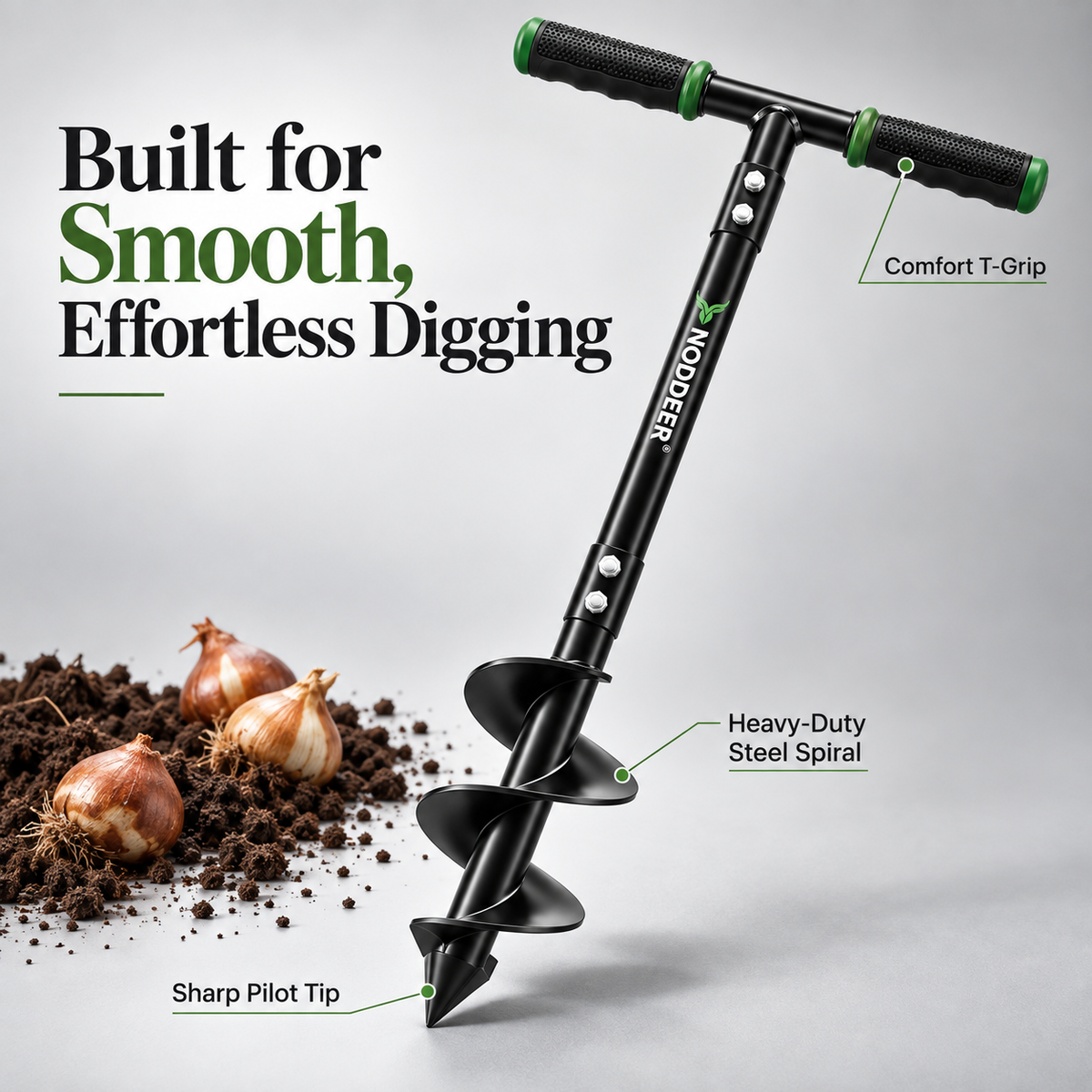 NODDEER® TwistAuger Garden Drill Planter & Bulb Hole Digger
