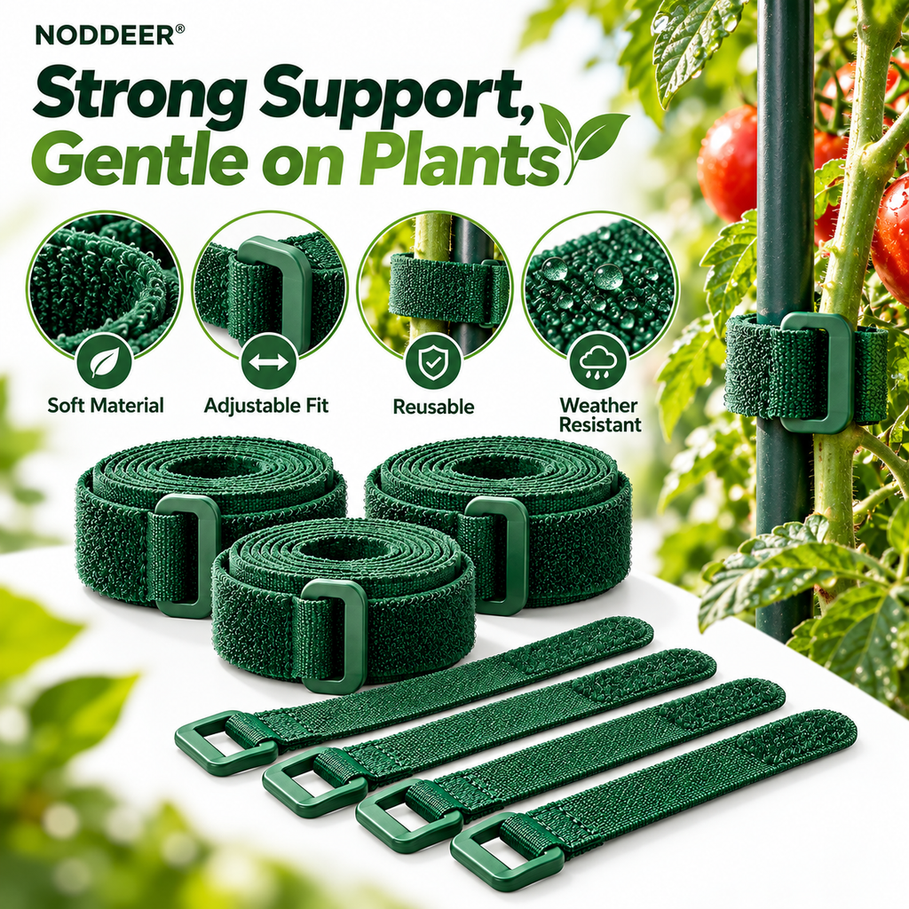 NODDEER® VineLock Reusable Plant Support & Garden Ties