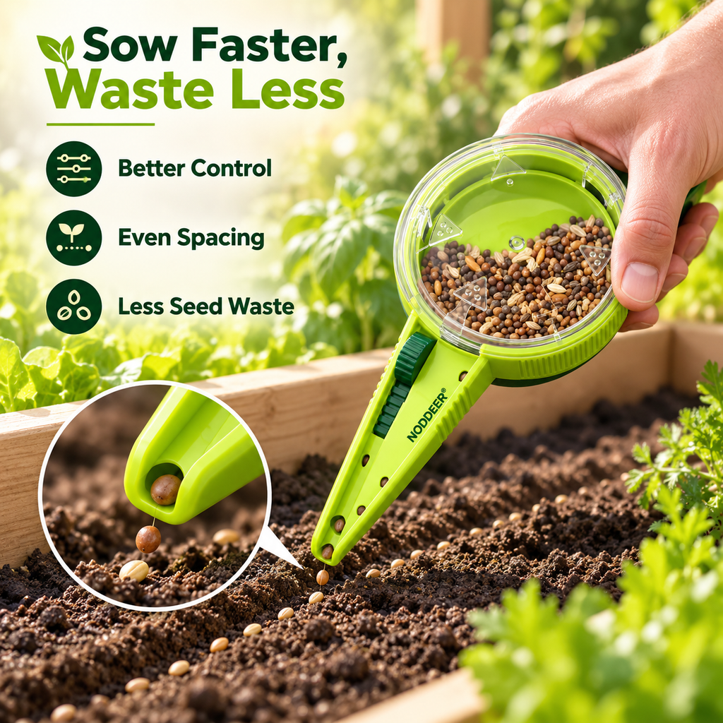 NODDEER® SeedDrop Precision Garden Seed Dispenser Tool
