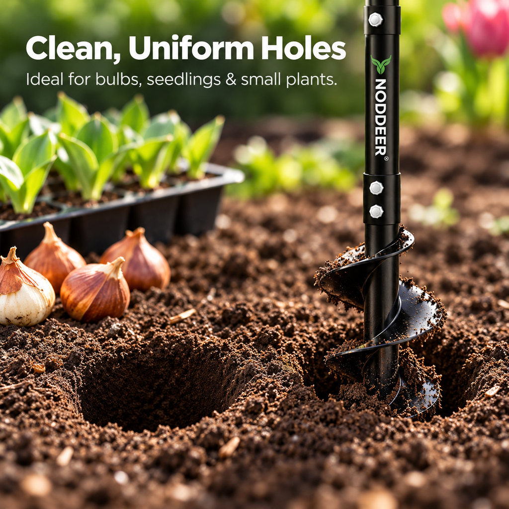 NODDEER® TwistAuger Garden Drill Planter & Bulb Hole Digger