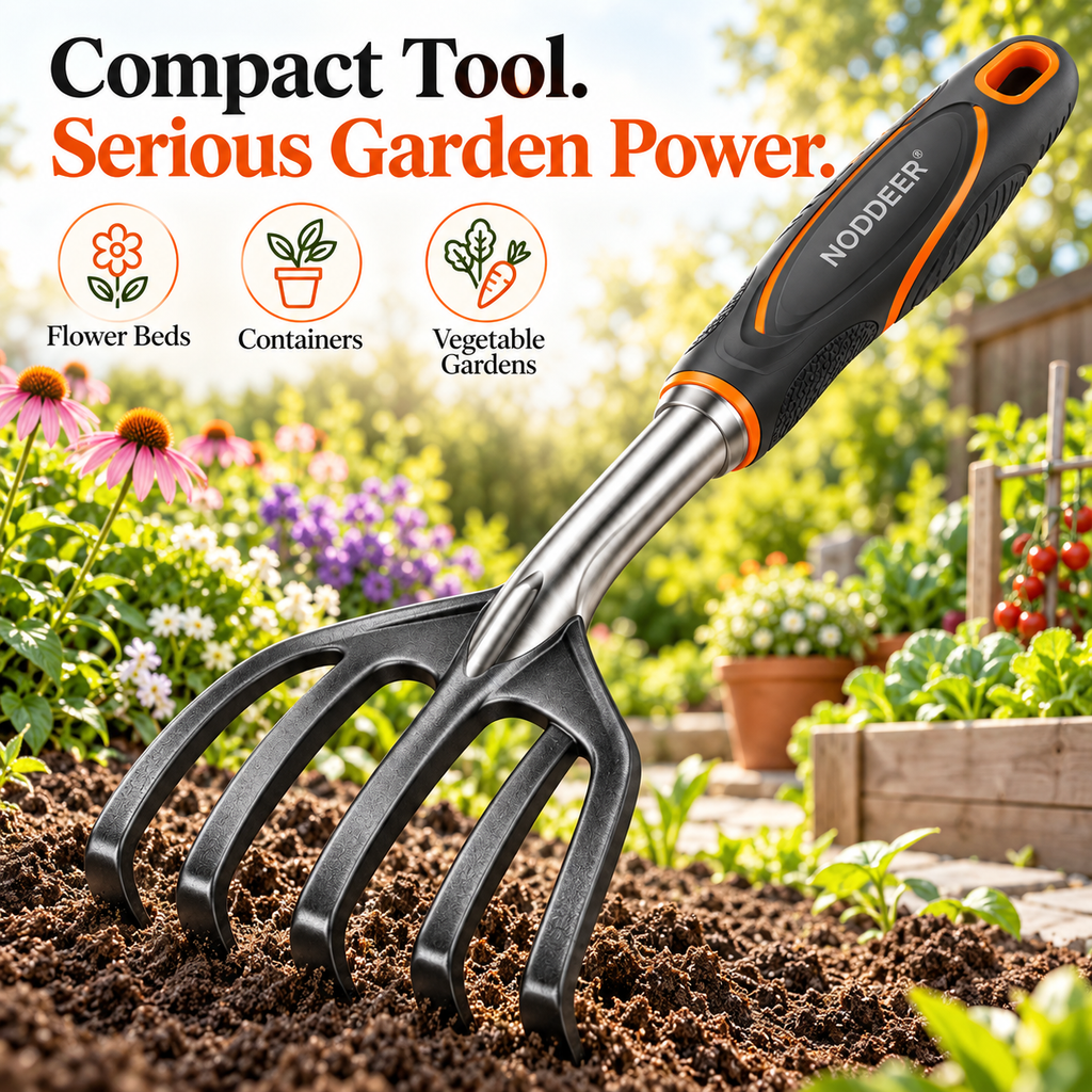NODDEER® SoilClaw Handheld Garden Cultivator & Rake